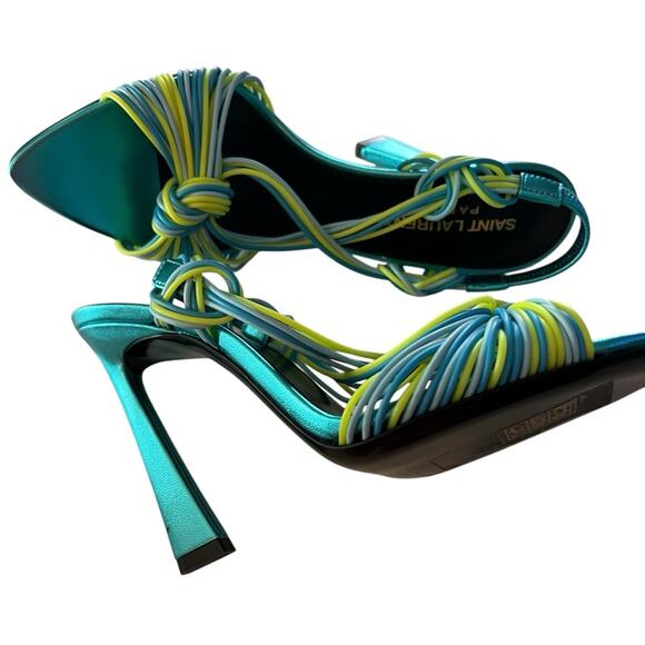 Saint Laurent Pool 105  Multi Strap High Heel Slingback Sandals EU 36 US 6 - Picture 8 of 13